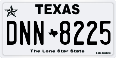 TX license plate DNN8225