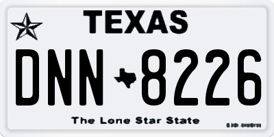 TX license plate DNN8226