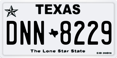 TX license plate DNN8229