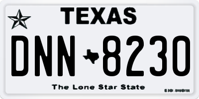 TX license plate DNN8230