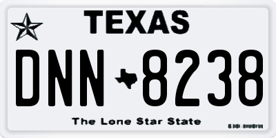 TX license plate DNN8238