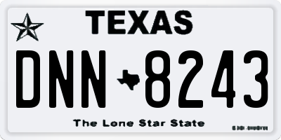 TX license plate DNN8243