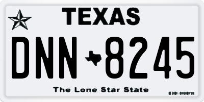 TX license plate DNN8245