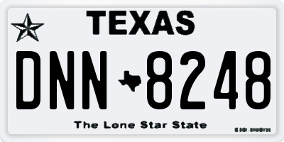 TX license plate DNN8248
