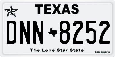 TX license plate DNN8252