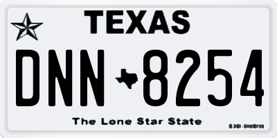 TX license plate DNN8254
