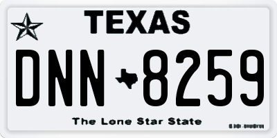 TX license plate DNN8259