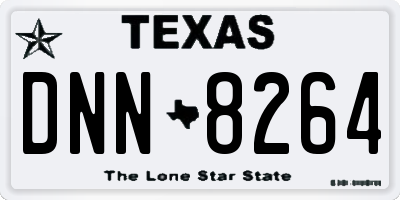 TX license plate DNN8264