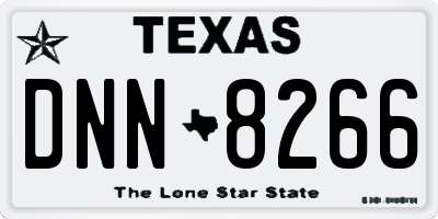 TX license plate DNN8266
