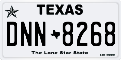 TX license plate DNN8268
