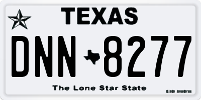 TX license plate DNN8277