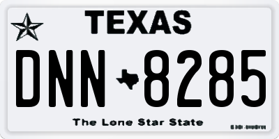 TX license plate DNN8285