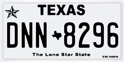 TX license plate DNN8296