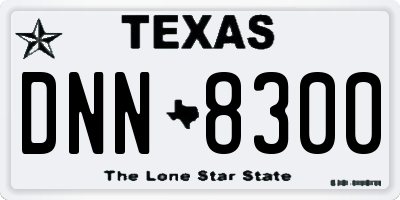 TX license plate DNN8300