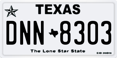 TX license plate DNN8303