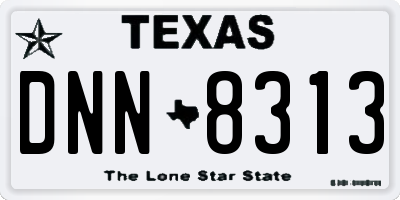 TX license plate DNN8313