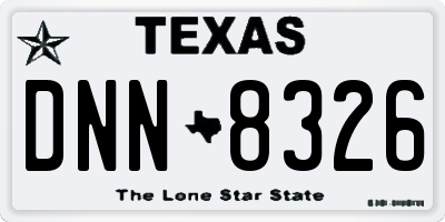 TX license plate DNN8326