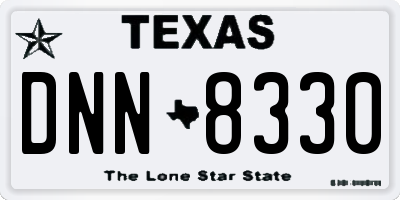 TX license plate DNN8330