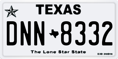 TX license plate DNN8332