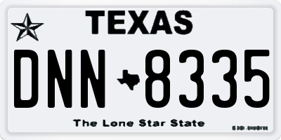 TX license plate DNN8335