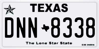 TX license plate DNN8338