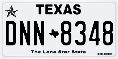 TX license plate DNN8348