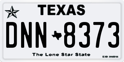 TX license plate DNN8373