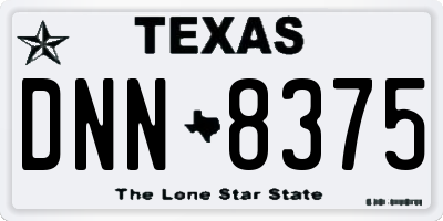 TX license plate DNN8375