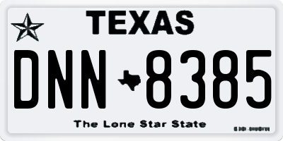 TX license plate DNN8385