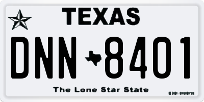 TX license plate DNN8401