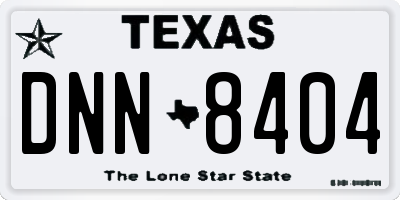 TX license plate DNN8404