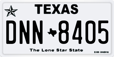TX license plate DNN8405