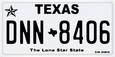 TX license plate DNN8406