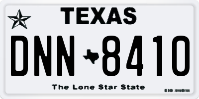 TX license plate DNN8410