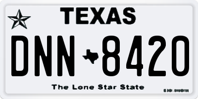 TX license plate DNN8420