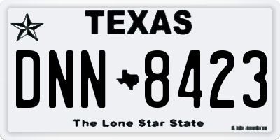 TX license plate DNN8423