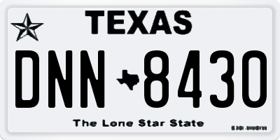 TX license plate DNN8430