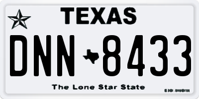 TX license plate DNN8433
