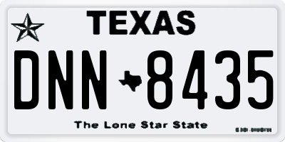 TX license plate DNN8435