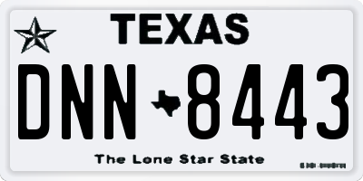 TX license plate DNN8443