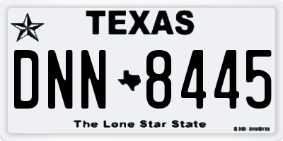 TX license plate DNN8445