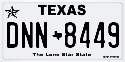 TX license plate DNN8449