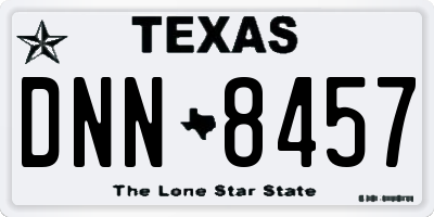 TX license plate DNN8457