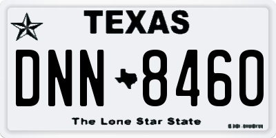 TX license plate DNN8460