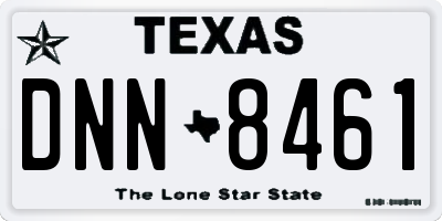 TX license plate DNN8461