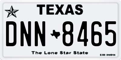 TX license plate DNN8465