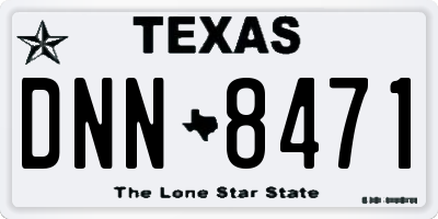 TX license plate DNN8471
