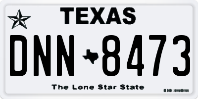 TX license plate DNN8473