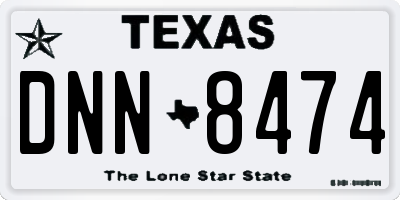 TX license plate DNN8474