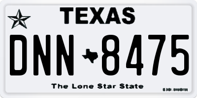 TX license plate DNN8475